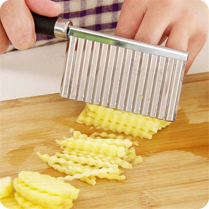 Stainless Steel Wavy Knife Potato Cutter & French Fry Chopper