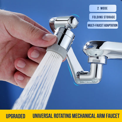 Stainless Steel 1080° Swivel Robotic Arm Faucet Aerator with 2 Water Flow Modes