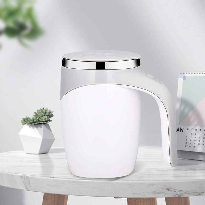 Rechargeable Automatic Stirring Mug - Portable, Stainless Steel, Magnetic Rotating Coffee & Drink Tool for Home