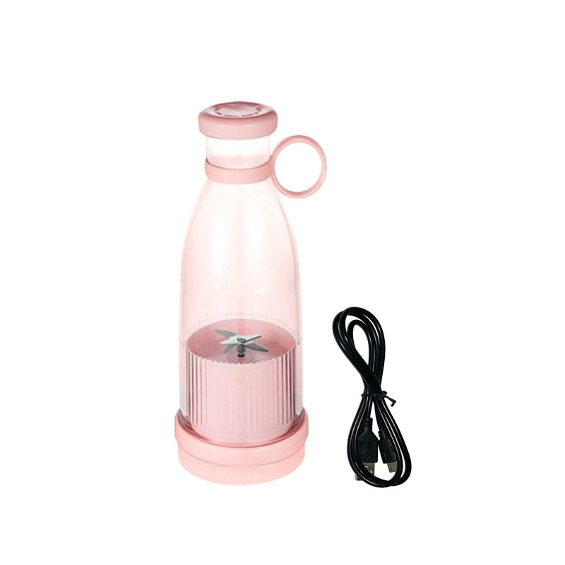 USB Rechargeable Mini Blender & Juicer - Portable Smoothie and Ice Maker in Blue/Pink