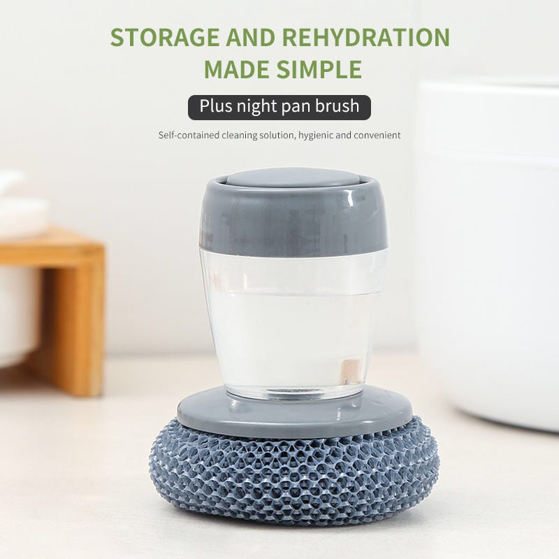 Automatic Soap-Dispensing Kitchen Brush: Pot Cleaner & Strong Decontamination Accessory