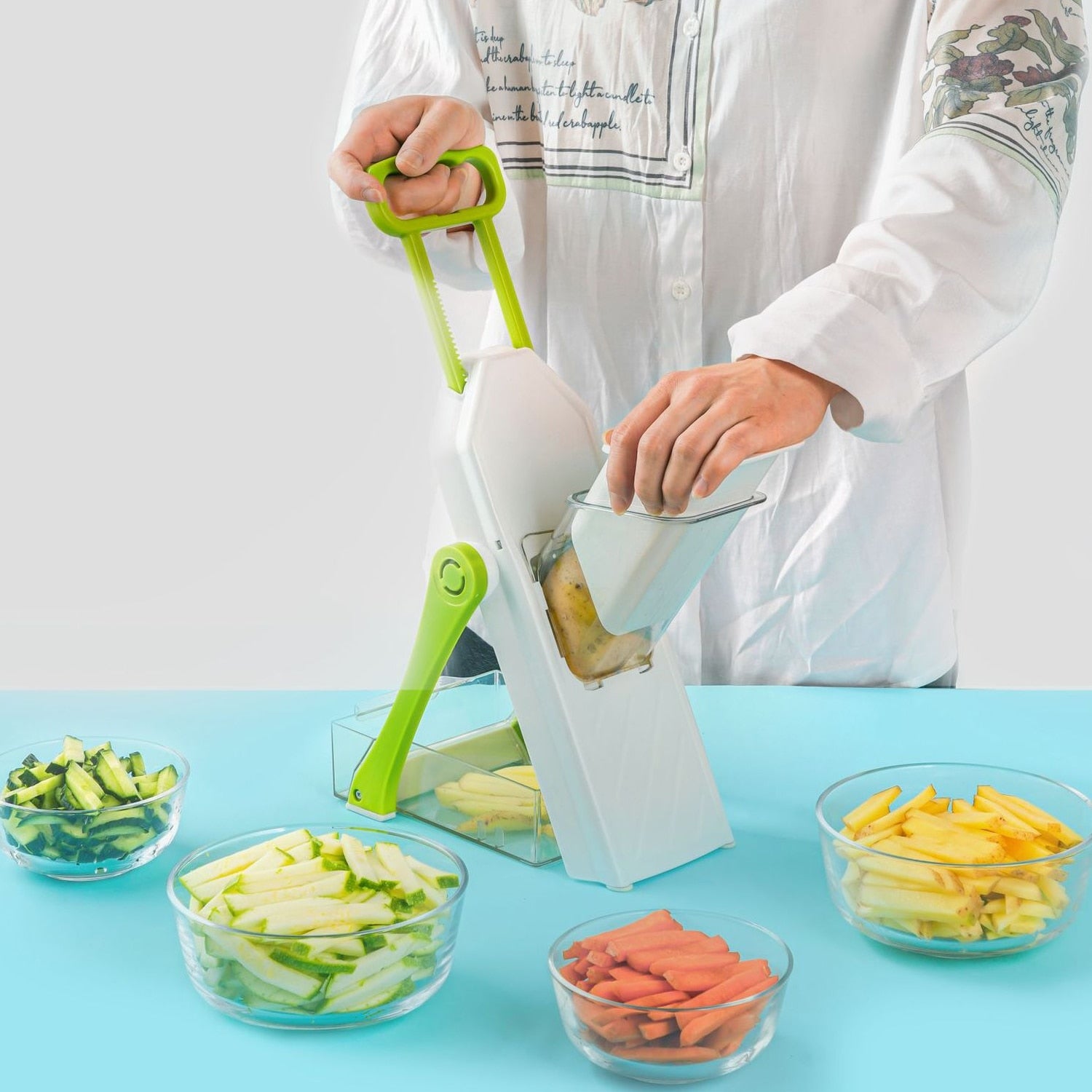 Versatile Vegetable Slicer & Grater - Kitchen Aid for Carrots, Potatoe –  ChopChopChef