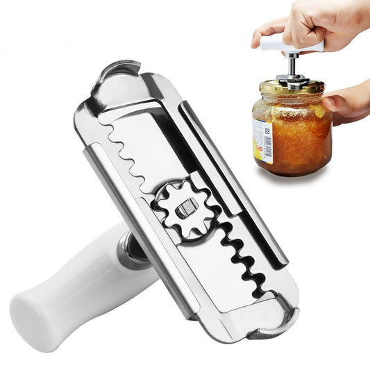 Adjustable Stainless Steel Jar and Bottle Opener, Kitchen Gadget for 3-9.5cm Lids