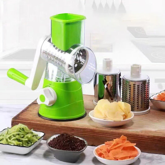 Multifunctional Hand Crank Vegetable Cutter - Home Kitchen Potato Grater & Shredder
