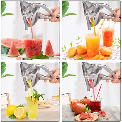 Aluminum Alloy Manual Juice Squeezer - Hand Pressure Fruit Juicer for Kitchen & Bar